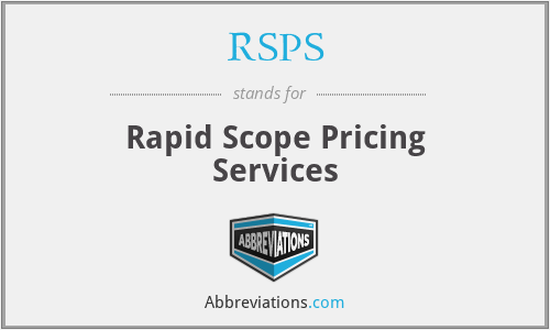 What is the abbreviation for rapid scope pricing services?